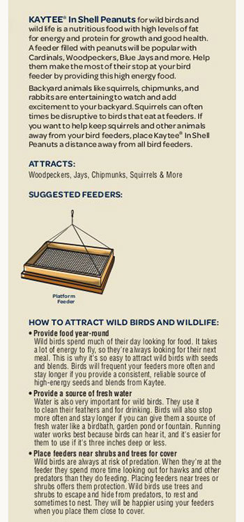 Kaytee-in-shell-peanut-wild-bird-feeding-chart