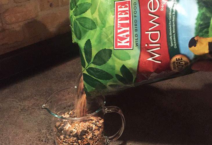 DIY Bird Seed Wreath Ingredient Measurements